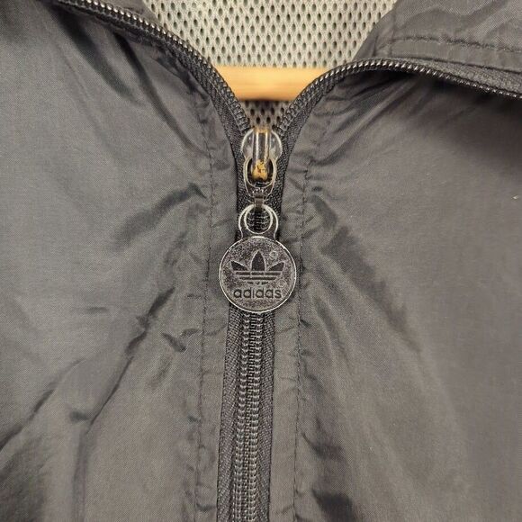 Vintage Adidas Trefoil 1/4 Zip Windbreaker Jacket Hidden‎ Hood Size Medium - Picture 6 of 16